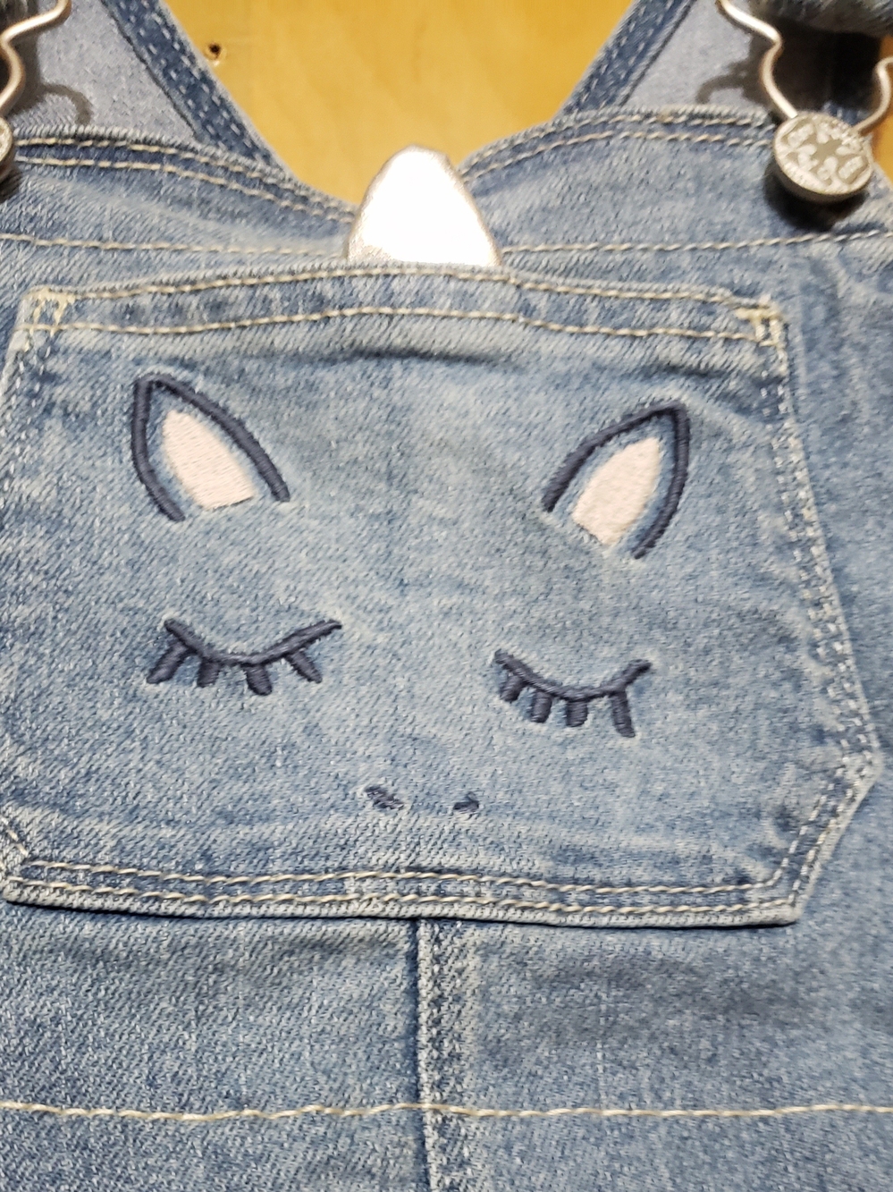 OshKosh B'gosh Denim Overall Dress with Pink Tulle Skirt - Picture 2 of 5
